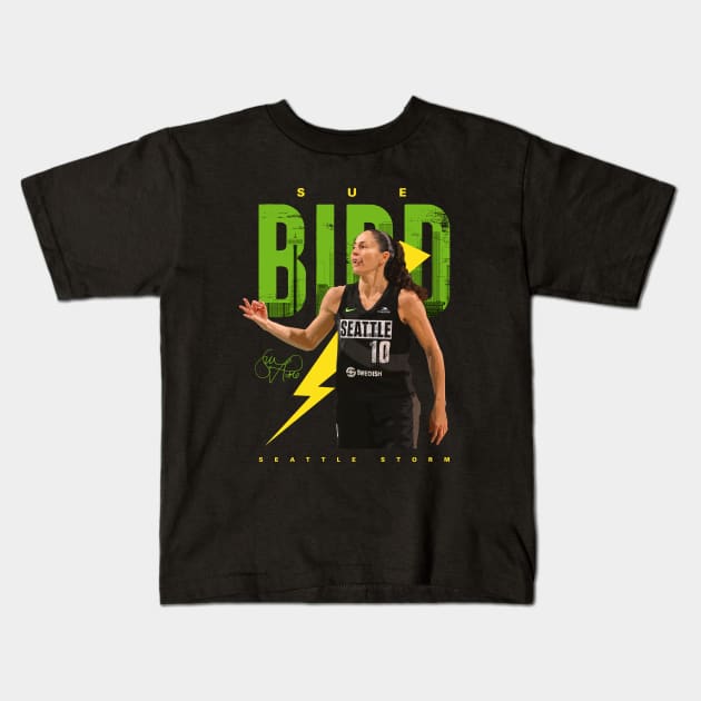 Sue Bird Kids T-Shirt by Juantamad